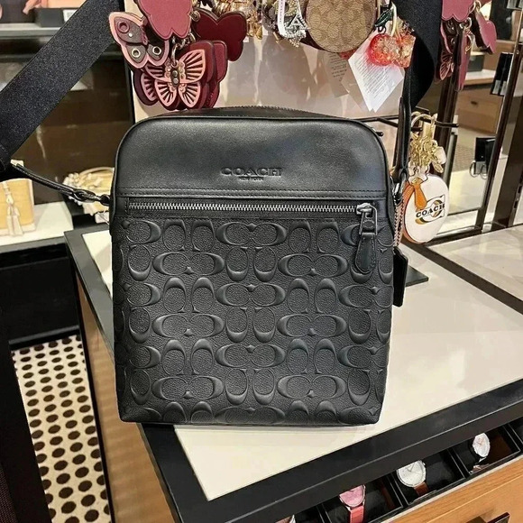 Coach Bag Houston Flight Bag In Signature Leather 4009 QB/BK * Original packing* - Picture 1 of 14